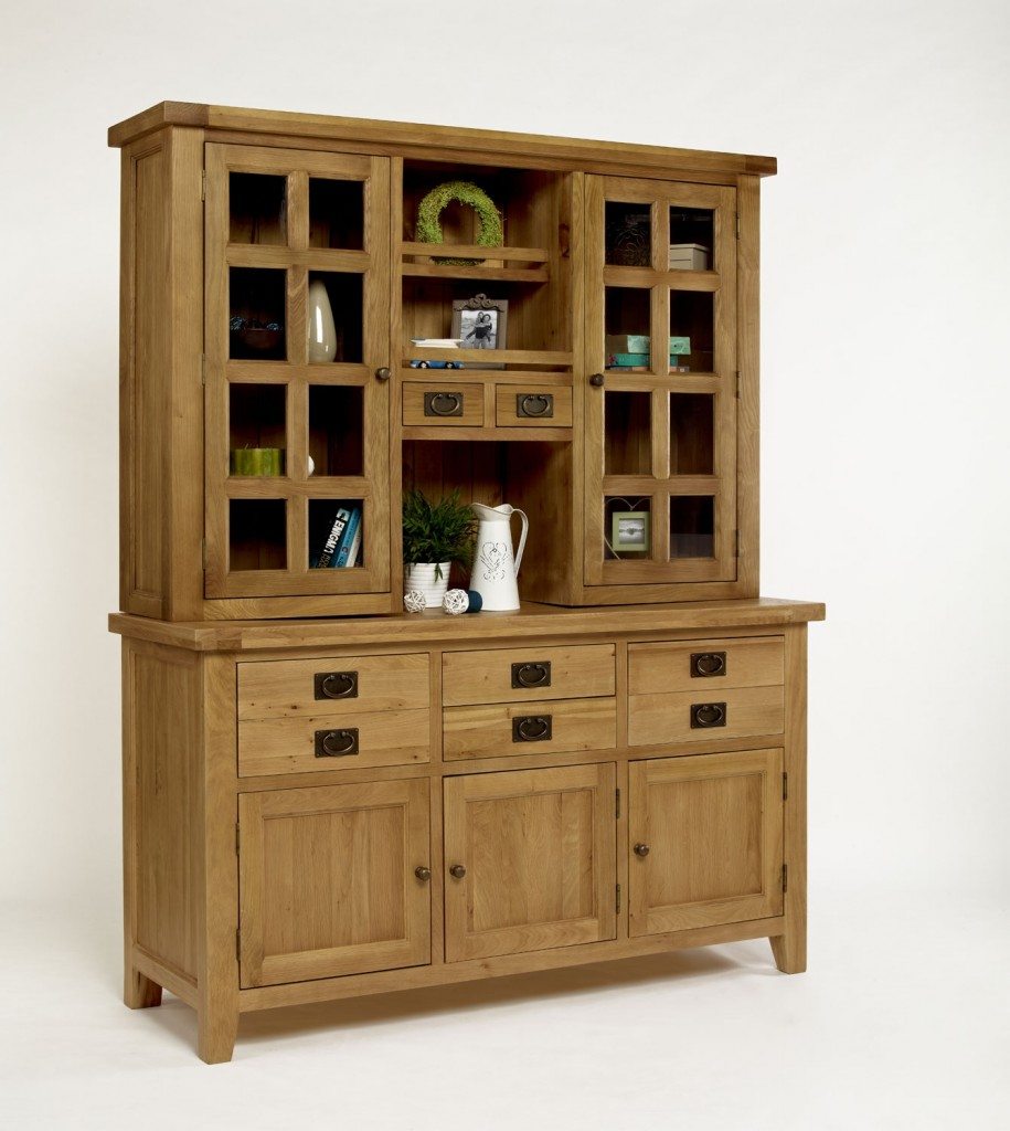 Provence Oak Glazed Dresser Hutch Top