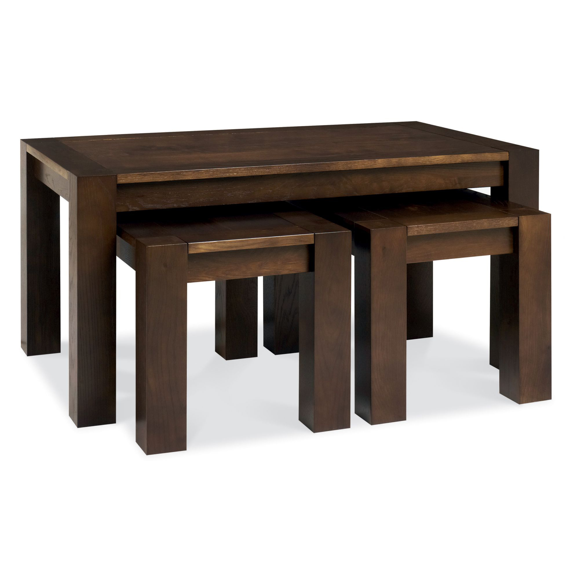 lyon walnut nest of coffee tables haven furniture