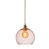 Rowan pendant lamp, bright coral, 22cm