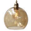Rowan pendant lamp, chestnut brown, 22cm