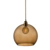Rowan pendant lamp, chestnut brown, 28cm