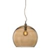 Rowan pendant lamp, chestnut brown, 39cm
