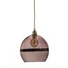 Rowan pendant lamp, copper stripe on obsidian, 28cm Rowan pendant lamp, copper stripe on obsidian, 28cm