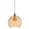 Rowan pendant lamp, golden smoke, 28cm