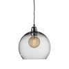 Rowan pendant lamp, smokey grey, 22cm