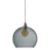 Rowan pendant lamp, smokey grey, 28cm