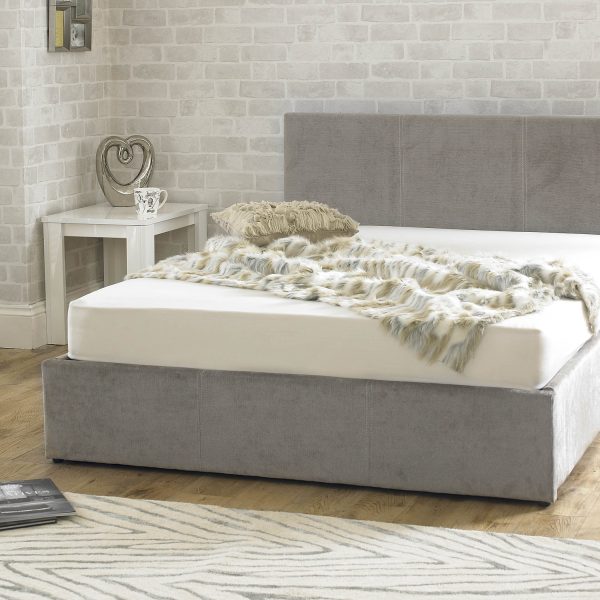 Stirling Fabric Ottoman Bed Natural Stone