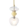 Futura Pendant Lamp, Clear w Gold, 24cmH Futura Pendant Lamp, Clear w Gold, 24cmH