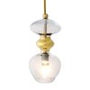 Futura Pendant Lamp, Clear w Gold, 24cmH Futura Pendant Lamp, Clear w Gold, 24cmH