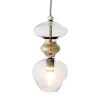 Futura Pendant Lamp, Clear w Platinum, 24cmH