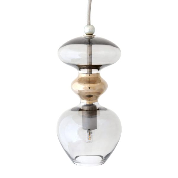 Futura Pendant Lamp, Smokey Grey, 24cmH