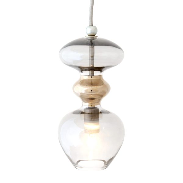 Futura Pendant Lamp, Smokey Grey, 24cmH