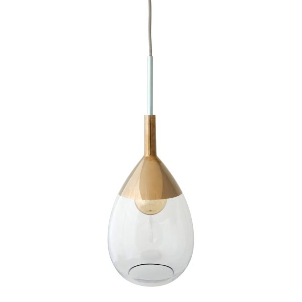 Lute Pendant Lamp, Clear / Platinum, 49cmH