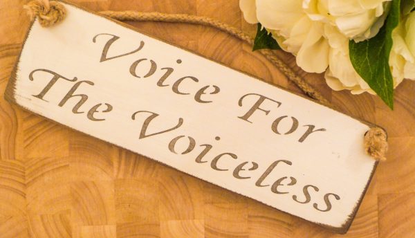 Vegan Wall Plaque - Voice For The Voiceless