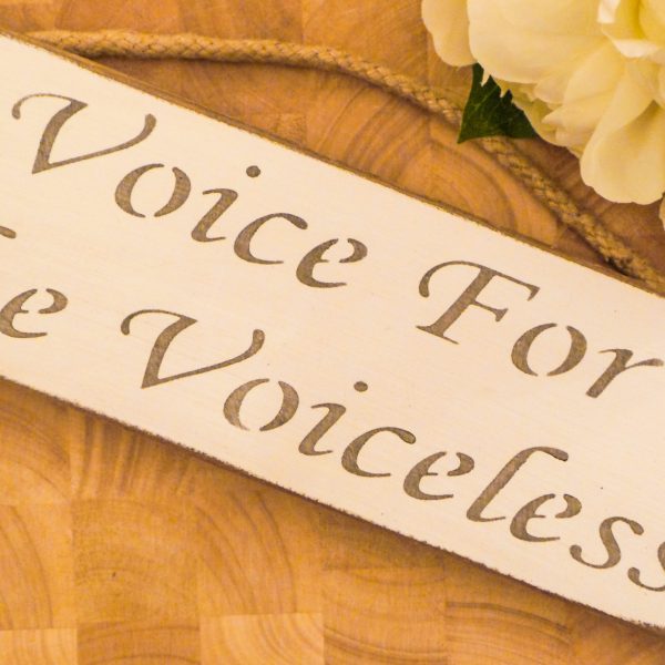 Vegan Wall Plaque - Voice For The Voiceless