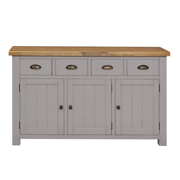 Gresford Grey 4 Drawer 3 Door Sideboard