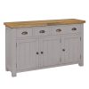 Gresford Grey 4 Drawer 3 Door Sideboard