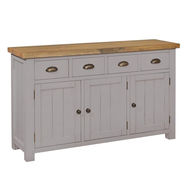 Gresford Grey 4 Drawer 3 Door Sideboard