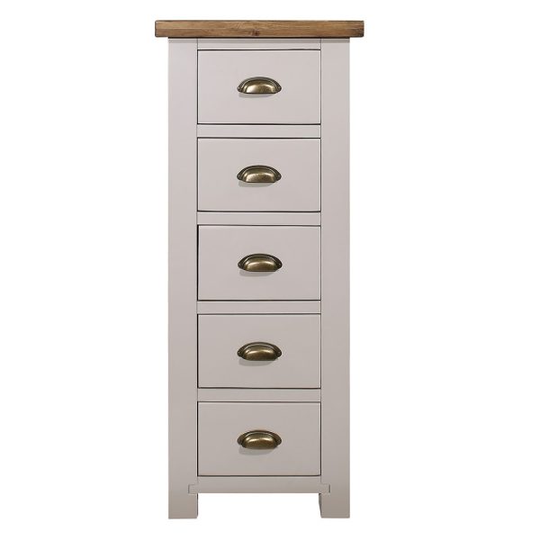 Gresford Grey 5 Drawer Wellington Chest