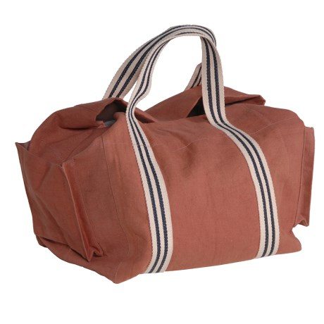 Canvas Bag With Blue Striped Handles