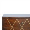 Mango Hill 2 Drawer Bedside with Gold Wiring