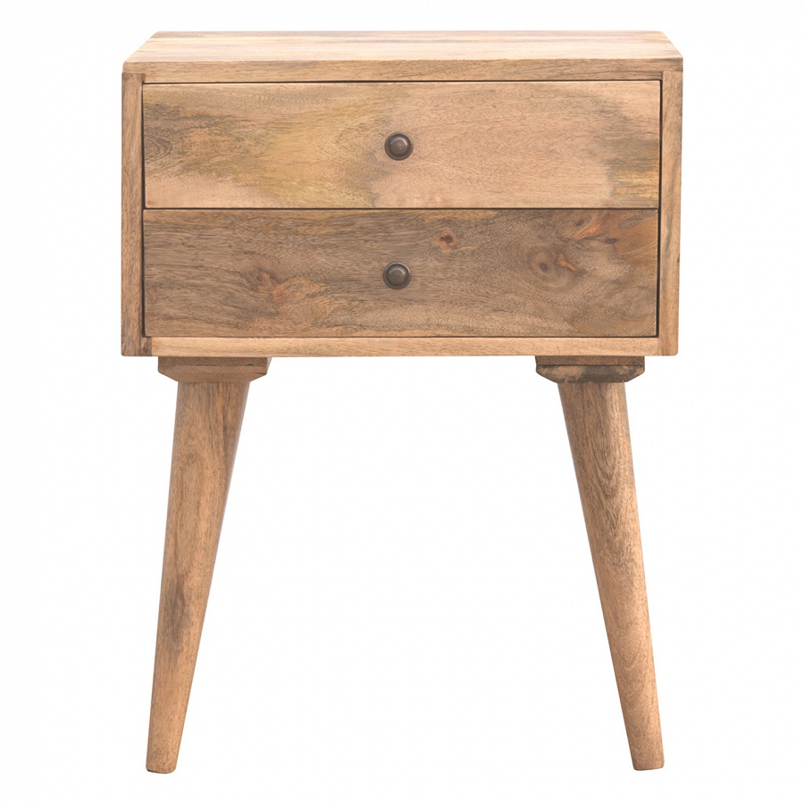 Mango Hill 2 Drawer Solid Wood Bedside Table The Haven Home Interiors