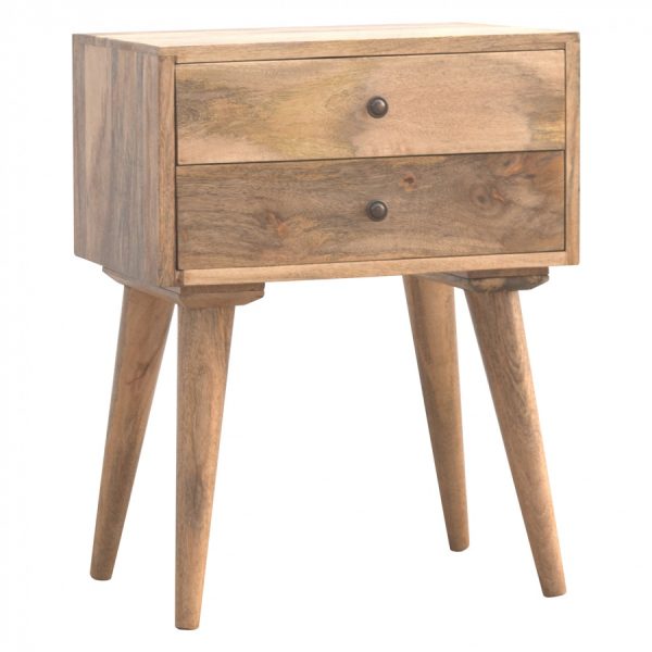 Mango Hill 2 Drawer Solid Wood Bedside Table