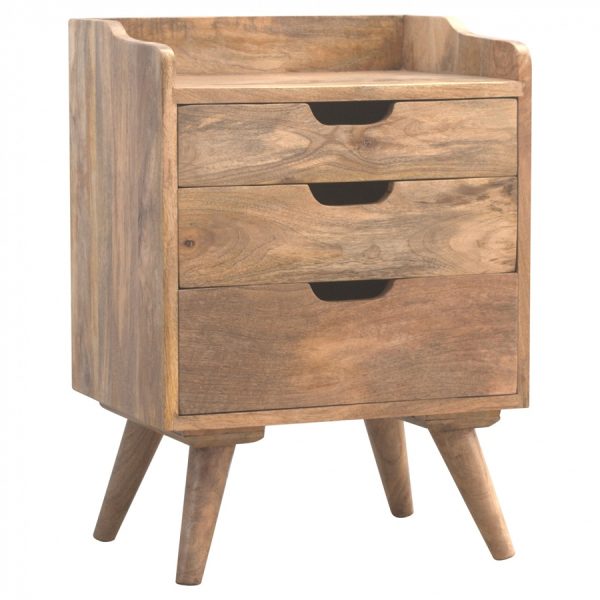 Mango Hill 3 Drawer Solid Wood Bedside Table