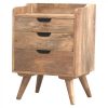 Mango Hill 3 Drawer Solid Wood Bedside Table