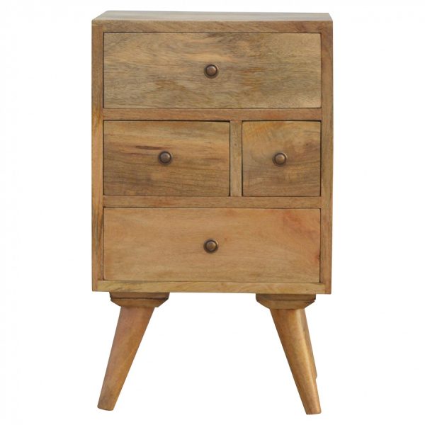 Mango Hill 4 Drawer Petite Bedside