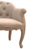 Mango Hill French Carved Mud Linen Accent Chair