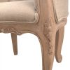 Mango Hill French Carved Mud Linen Accent Chair