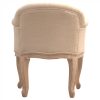 Mango Hill French Carved Mud Linen Accent Chair