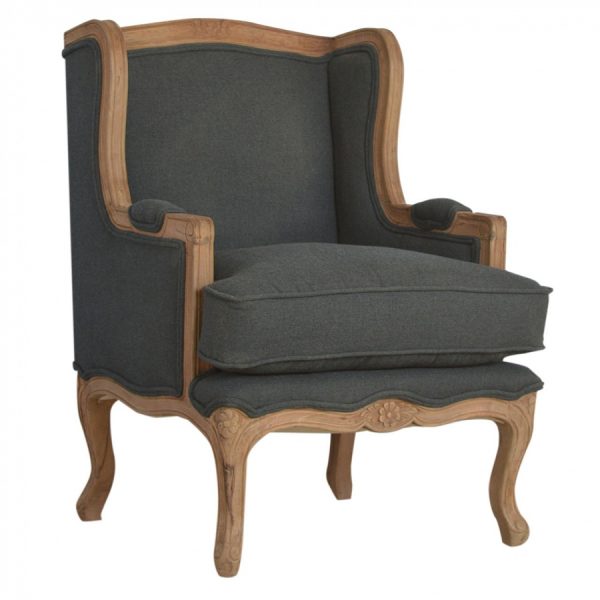 Mango Hill French Upholstered Wing Arm Chair