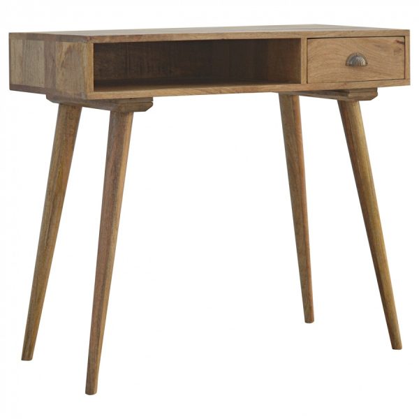 Mango Hill Open Shelf 1 Drawer Writing Desk