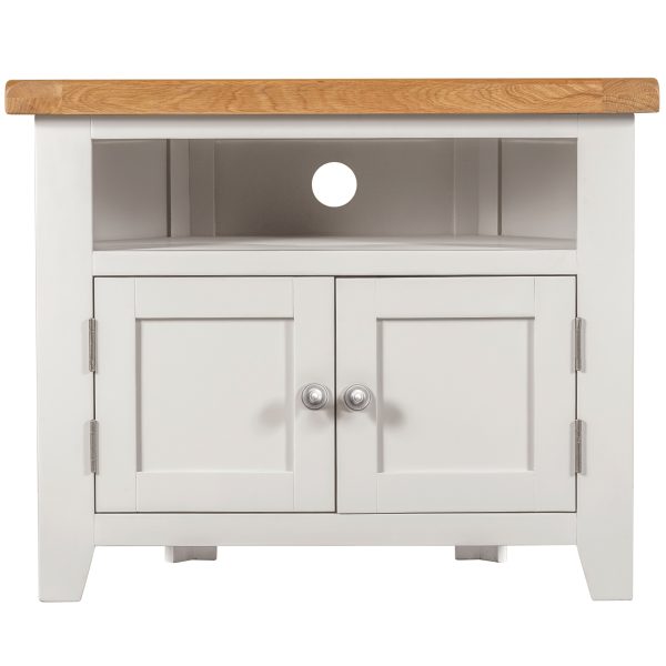 Willow White Corner TV Unit