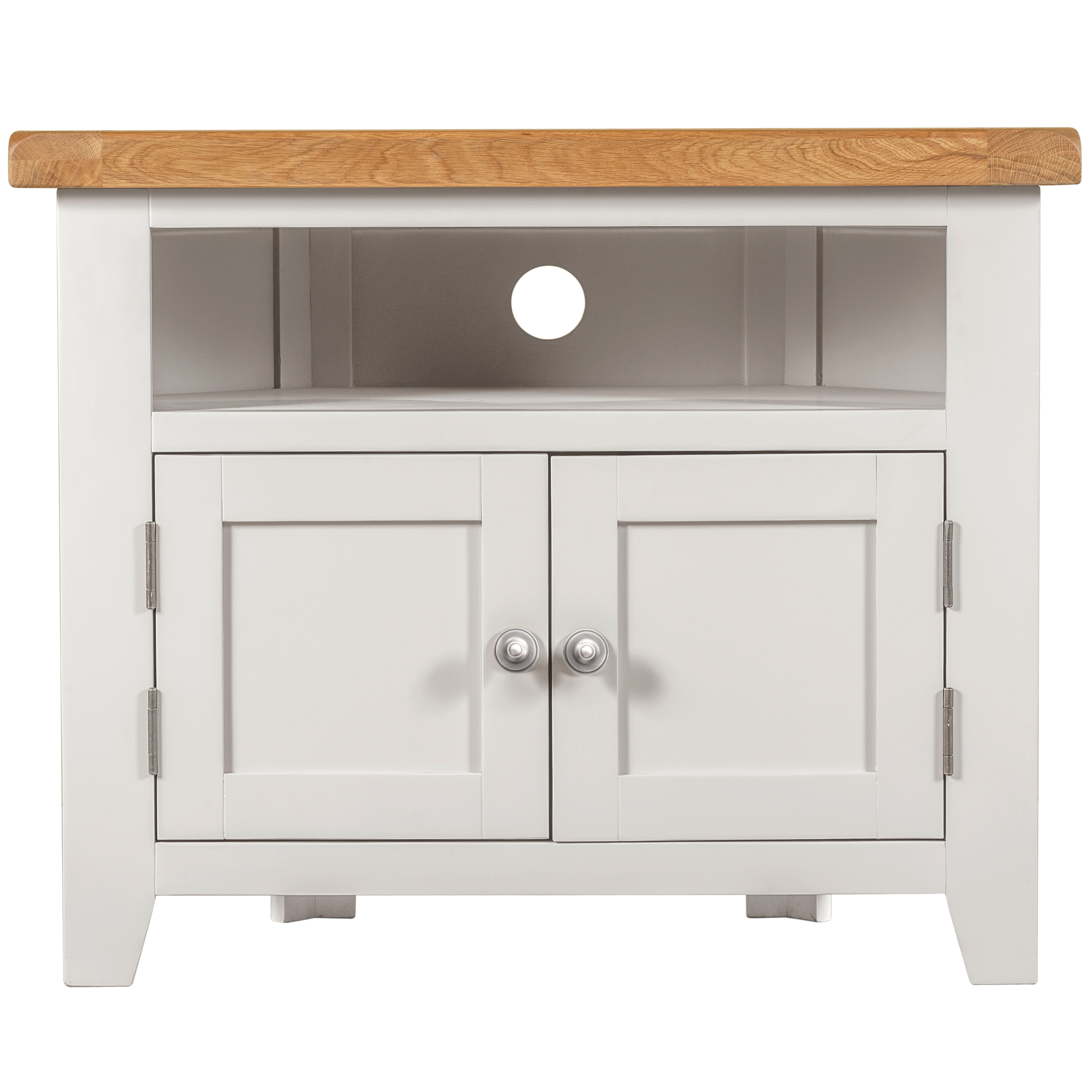Willow White Corner TV Unit The Haven Home Interiors