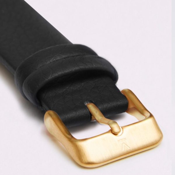 Black With Brushed Gold Buckle | 18MM