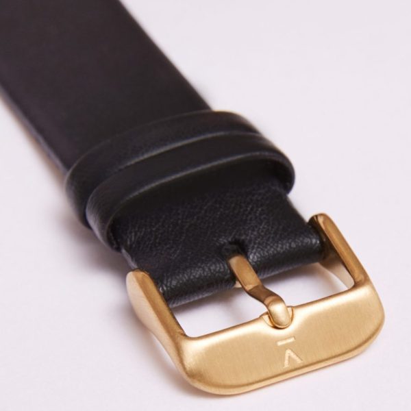 Black With Brushed Gold Buckle | 20MM