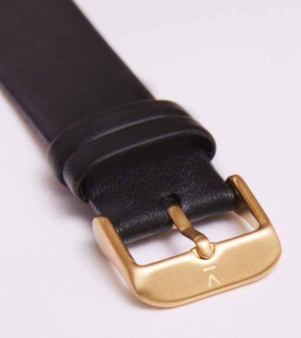 Black With Brushed Gold Buckle | 20MM