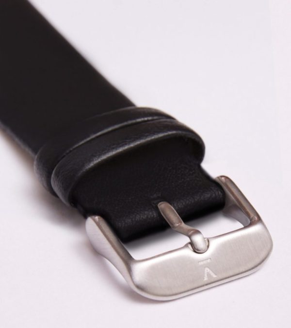 Black With Brushed Silver Buckle | 20MM
