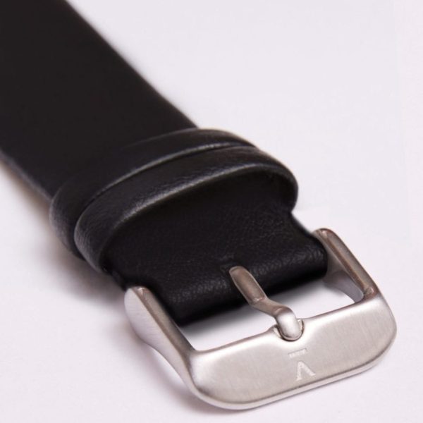 Black With Brushed Silver Buckle | 20MM