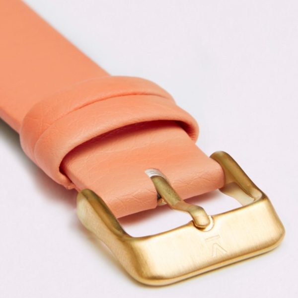 Coral With Brushed Gold Buckle