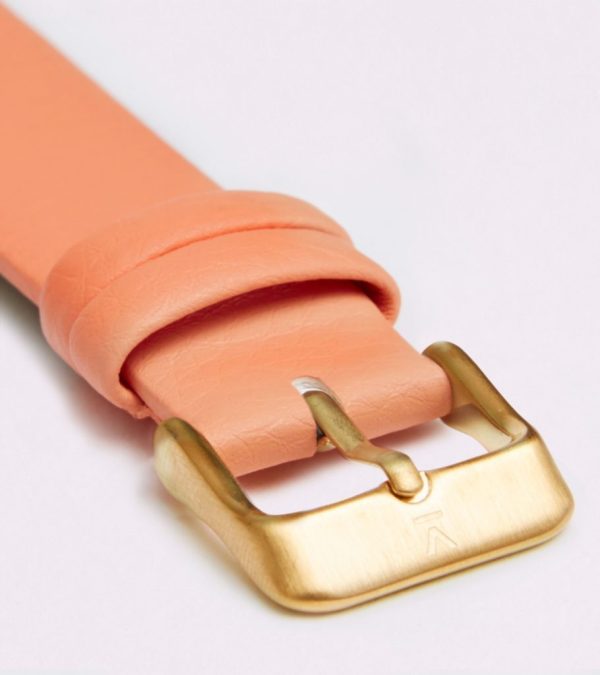 Coral With Brushed Gold Buckle