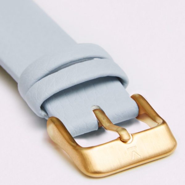 Light Blue With Brushed Gold Buckle