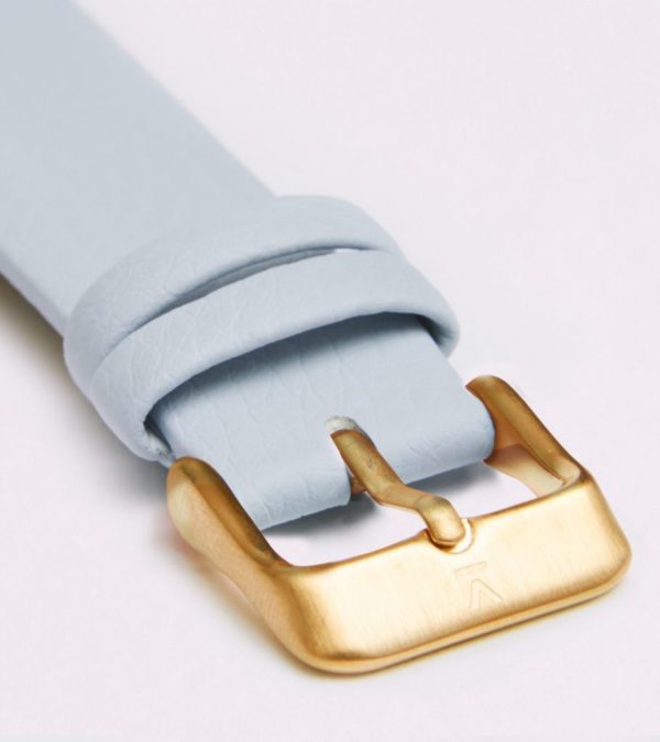 Light Blue With Brushed Gold Buckle