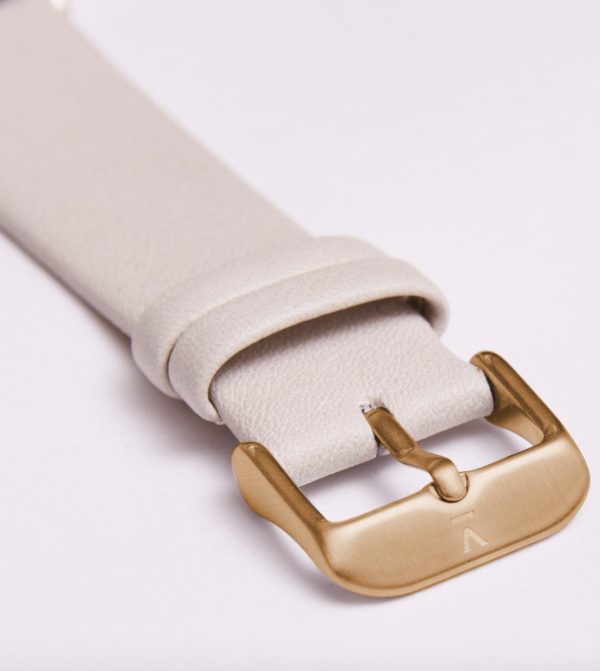 Light Grey With Brushed Gold Buckle | 20MM