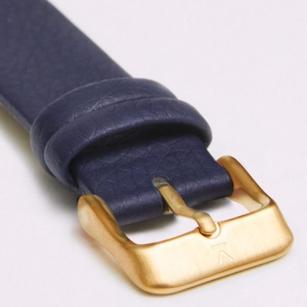 Navy With Brushed Gold Buckle