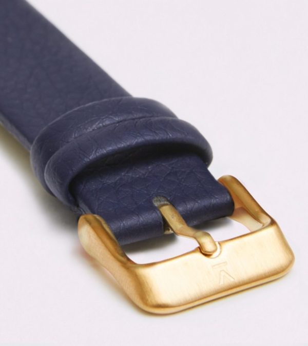 Navy With Brushed Gold Buckle