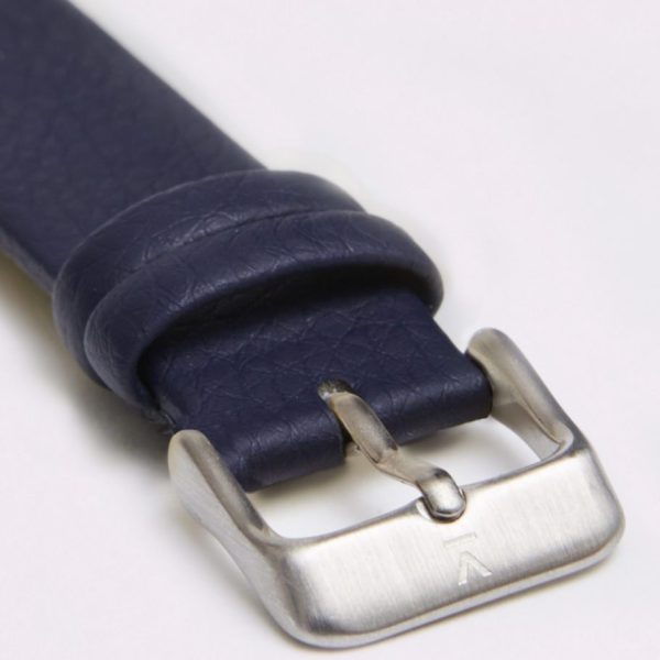 Navy With Brushed Silver Buckle | 18MM